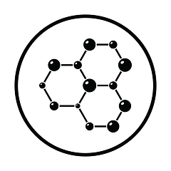 Image showing Icon of chemistry hexa connection of atoms