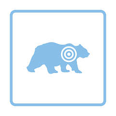 Image showing Bear silhouette with target  icon