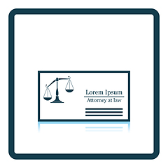 Image showing Lawyer business card icon