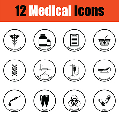 Image showing Medical icon set