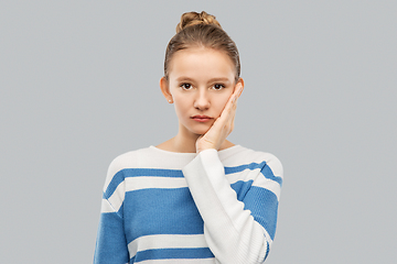 Image showing teenage girl in pullover