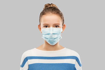 Image showing teenage girl in protective medical mask