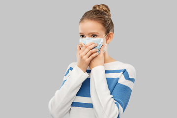 Image showing teenage girl in protective medical mask