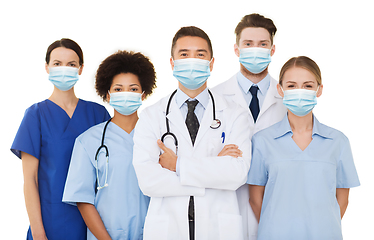 Image showing doctors and nurses in protective medical masks