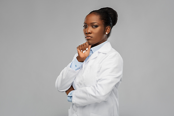 Image showing african american female doctor or scientist