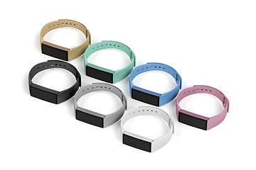 Image showing Many smartwatches with different colors