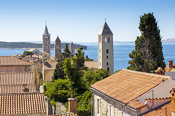 Image showing Famous Beautiful Rab town on Rab island in Croatia