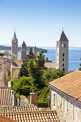 Image showing Famous Beautiful Rab town on Rab island in Croatia