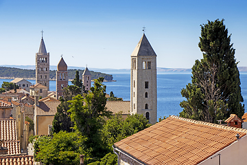 Image showing Famous Beautiful Rab town on Rab island in Croatia