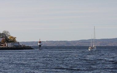 Image showing Sailboat at the fjord. Norway 2008