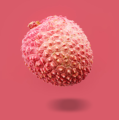 Image showing fresh pink lychee fruit