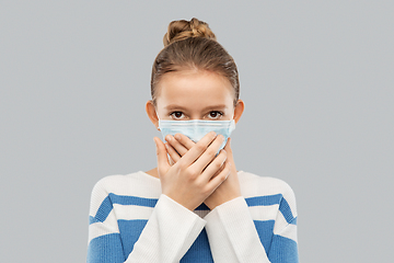 Image showing teenage girl in protective medical mask