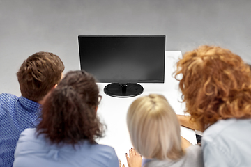 Image showing business team with computer working at office