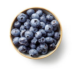 Image showing bowl of fresh blueberries