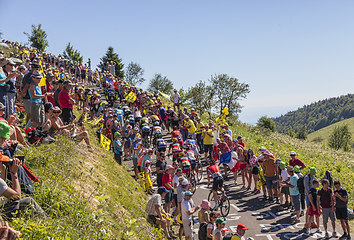 Image showing The Peloton on Col du Grand Colombier - Tour de France 2016