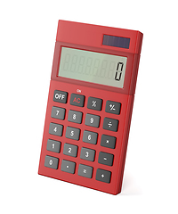Image showing Red calculator