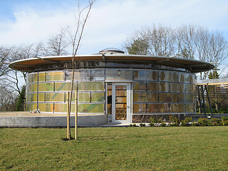 Image showing small round building in a park