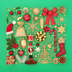 Image showing Decorative Christmas Abstract Festive Background