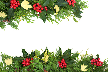 Image showing Traditional Winter Solstice Background Border 