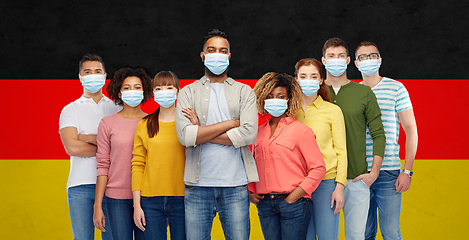 Image showing people in medical masks for protection from virus