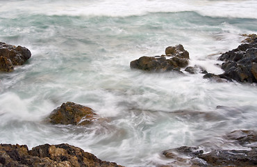 Image showing water on rocks