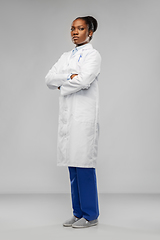 Image showing african american female doctor or scientist