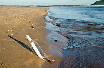 Image showing message in a bottle