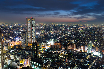 Image showing Tokyo city at night