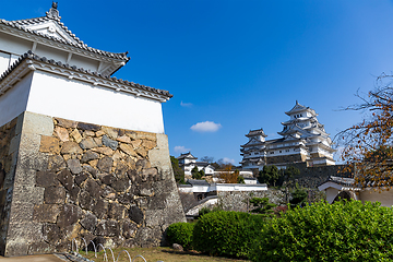 Image showing Japanese Himeiji castle with blue sky