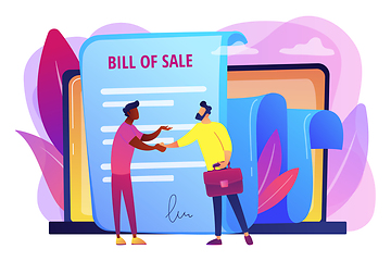 Image showing Bill of sale concept vector illustration