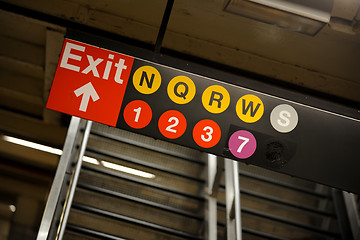 Image showing Broad street station of Manhattan subway, New York