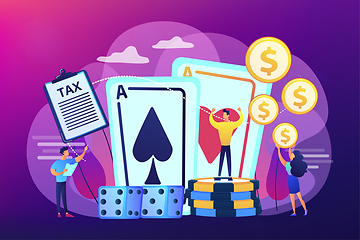 Image showing Gambling income concept vector illustration.