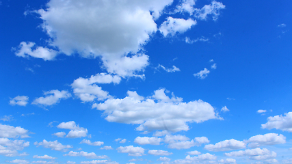 Image showing blue sky with white clouds