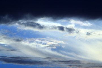 Image showing landscape with dark clouds