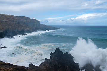 Image showing natural swimming pools on Tenerife island