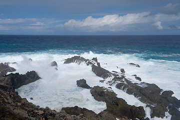 Image showing natural swimming pools on Tenerife island