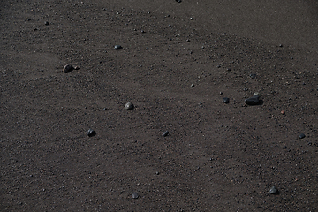 Image showing black sand on Tenerife beach