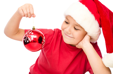 Image showing Young happy girl in christmas cloth