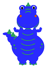 Image showing Dinosaur vector color illustration.