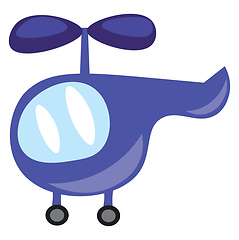 Image showing A blue toy helicopter for the kids vector or color illustration