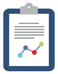 Image showing Blue clipboard with information vector or color illustration
