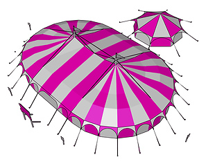 Image showing Beautiful circus tent vector or color illustration