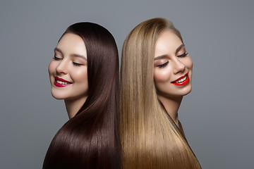 Image showing beautiful girls with healthy hair