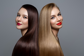 Image showing beautiful girls with healthy hair