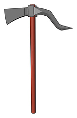 Image showing A small axe a hand tool vector or color illustration