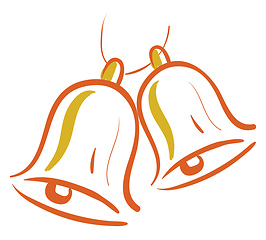 Image showing Orange colored bells, vector color illustration.