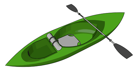 Image showing A small boat vector or color illustration