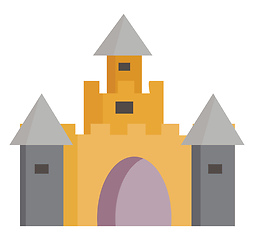 Image showing A cartoon castle vector or color illustration