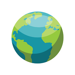 Image showing Planet Earth minimalistic vector illustration on white backgroun
