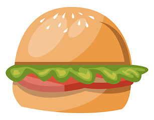 Image showing Burger vector color illustration.